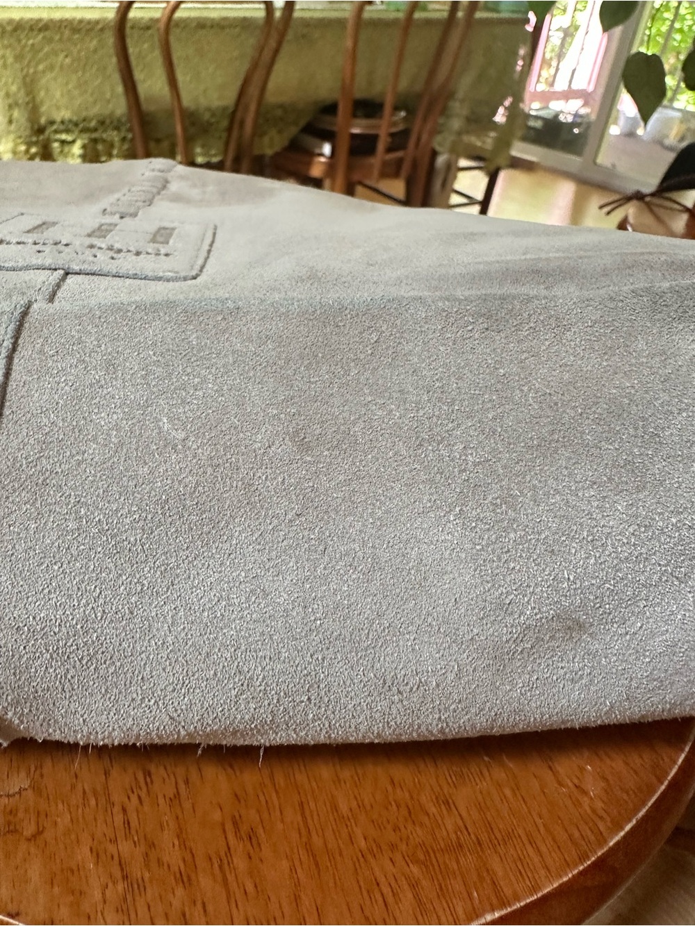 Haute Hippie Grey/Beige Suede Shoulder Hobo Bag - Picture 3 of 12